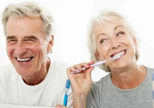 older adults with dental implants