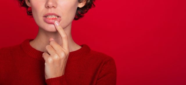 woman with gum inflammation